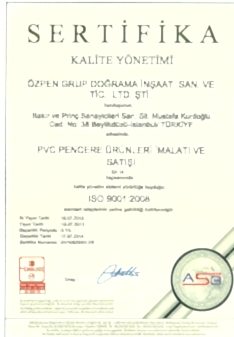 Kalite Belgesi - ISO